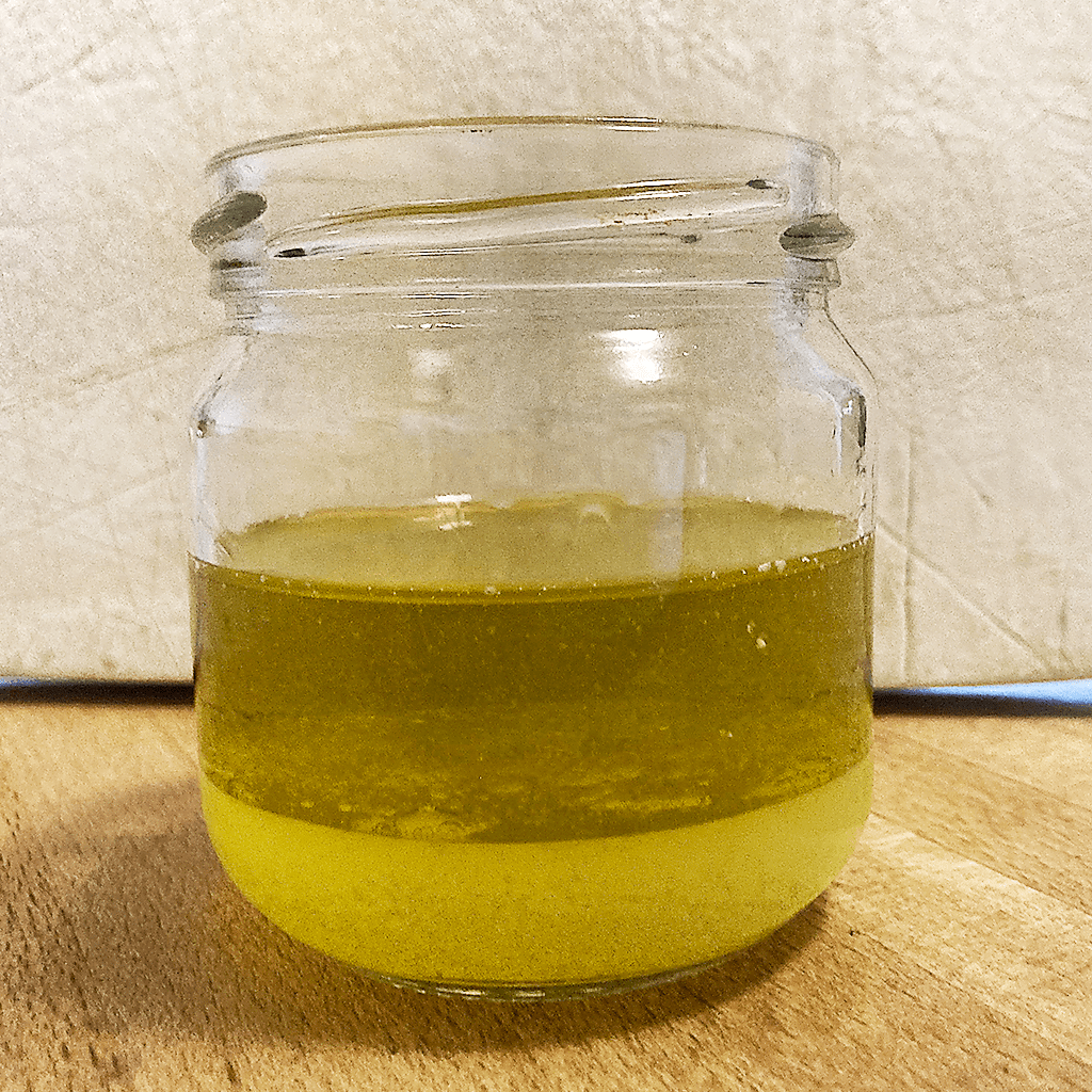 Zitronenvinagrette Sedimentation